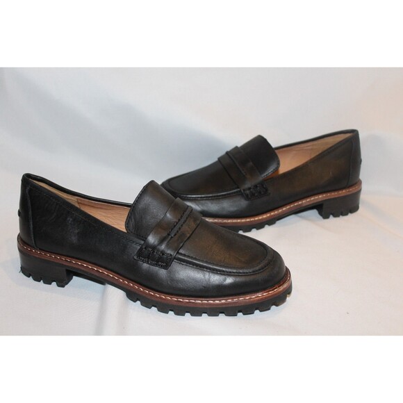 Madewell Corinne Lugsole Loafer True Black Women's Size 7 NE526 NEW Preppy - Picture 2 of 8